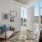 Bedroom with natural lighting and high ceilings