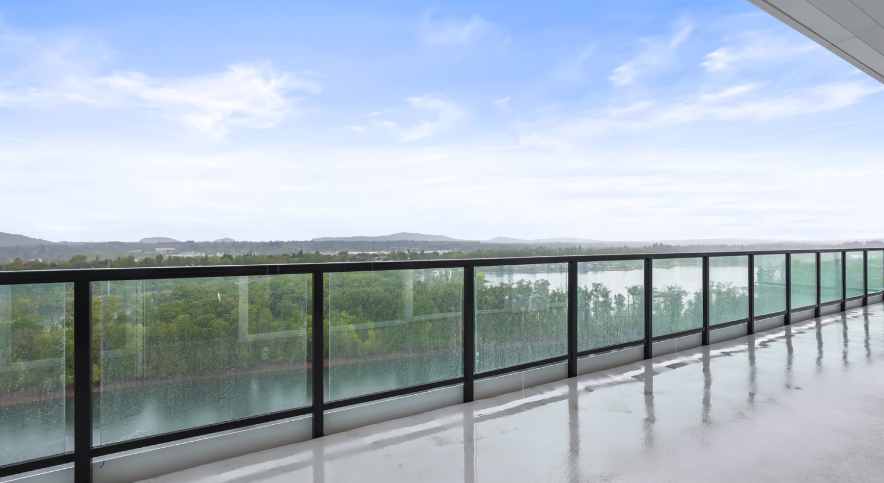 a balcony with a view
