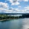 a body of water with trees around it
