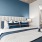 Bedroom with natural lighting and high ceilings